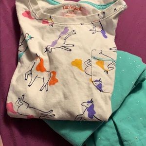 Girls Cat&Jack matching leggings& the-shirt set